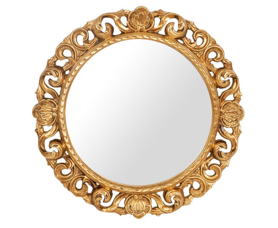 Biscottini SPECCHIERA DA PARETE IN LEGNO FINITURA FOGLIA ORO ANTICATO MADE IN ITALY