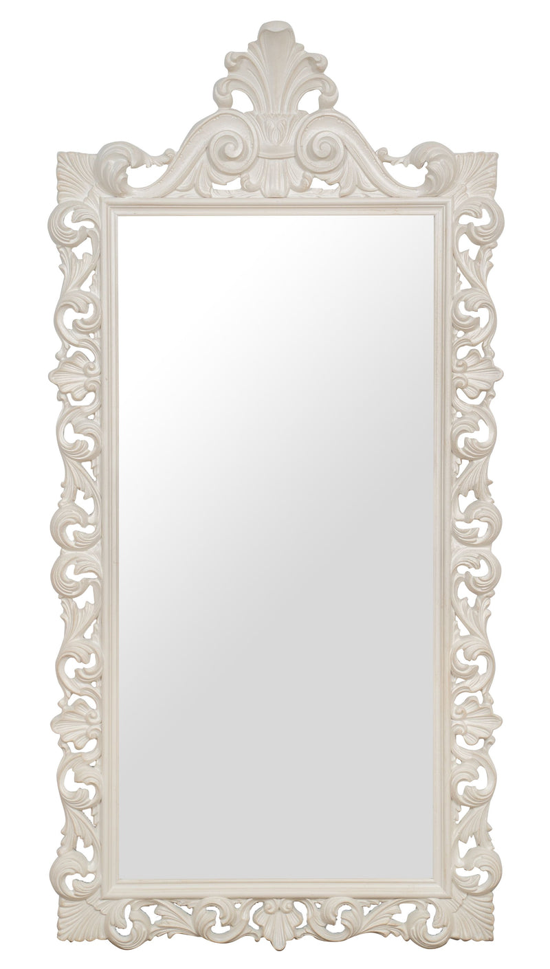 Biscottini SPECCHIERA DA PARETE IN LEGNO FINITURA BIANCA ANTICATA MADE IN ITALY Specchio