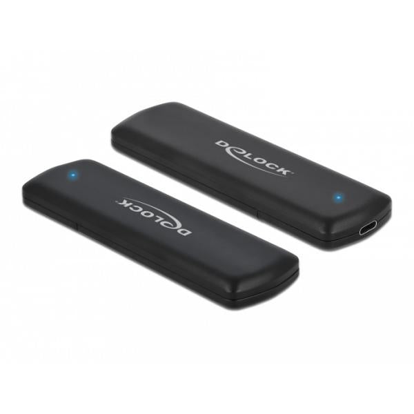 DeLOCK Custodia esterna USB Type-C Combo per M.2 NVMe PCIe o SATA SSD - senza attrezzi (Delock External USB Type-C Combo Enclo)
