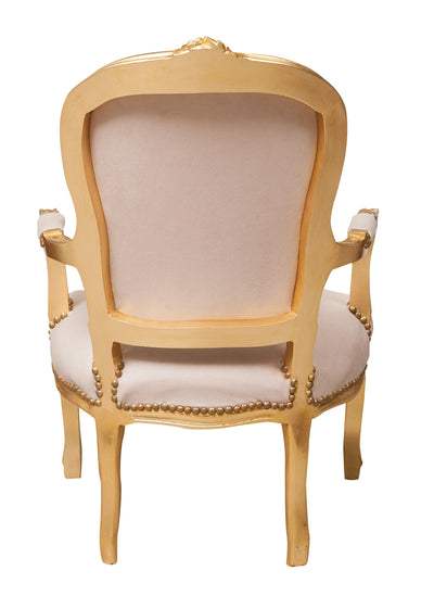 Biscottini Poltrona stile francese Luigi XVI in legno massello di faggio XVI, faggio,