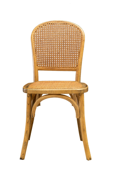 Biscottini Sedia Thonet in massello di frassino e seduta rattan finitura Naturale L42xPR50xH89 cm