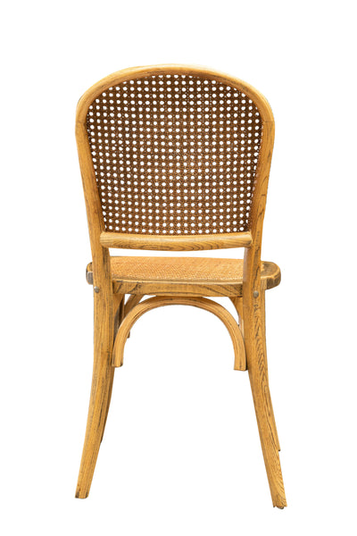 Biscottini Sedia Thonet in massello di frassino e seduta rattan finitura Naturale L42xPR50xH89 cm