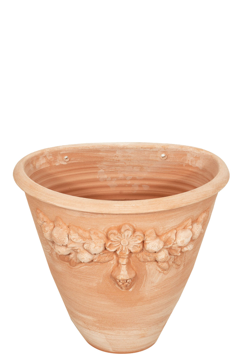 Biscottini Conca da parete in Terracotta 100% Made in Italy interamente Lavorata a Mano