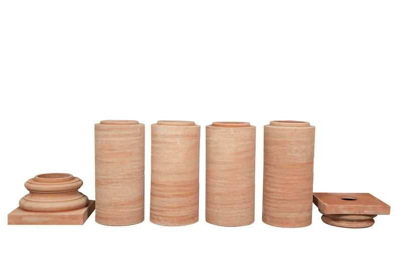 Biscottini Colonna pergola gazebo in Terracotta 100% Made in Italy interamente Lavorata a Mano