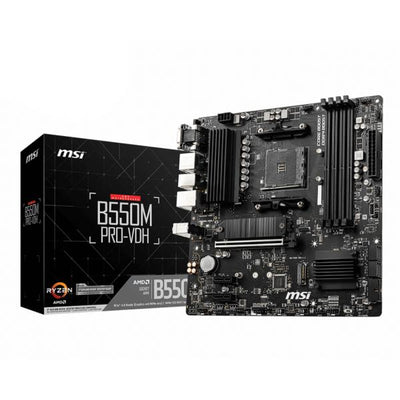 MSI B550M PRO-VDH - scheda madre - micro ATX - Socket AM4 - chipset AMD B550 - USB-C Gen1, USB 3.2 Gen 1 - Gigabit LAN - grafica integrata (CPU richiesta)