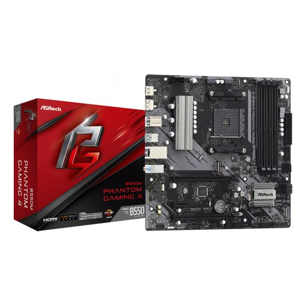 Asrock Mb Am4 B550m Phantom Gaming 4 4xddr4 4xsata M.2 Raid Hdmi/dp