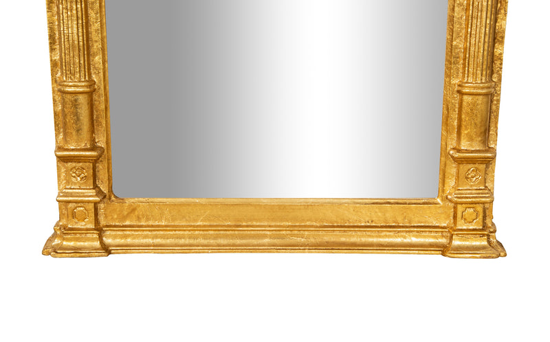 Biscottini SPECCHIERA DA PARETE IN LEGNO FINITURA FOGLIA ORO ANTICATO MADE IN ITALY