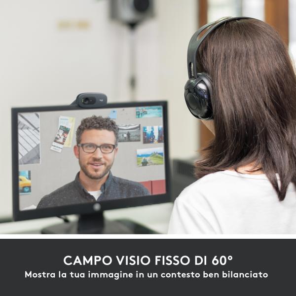 Logitech C505 - webcam - colori - 720p - lunghezza focale fissa