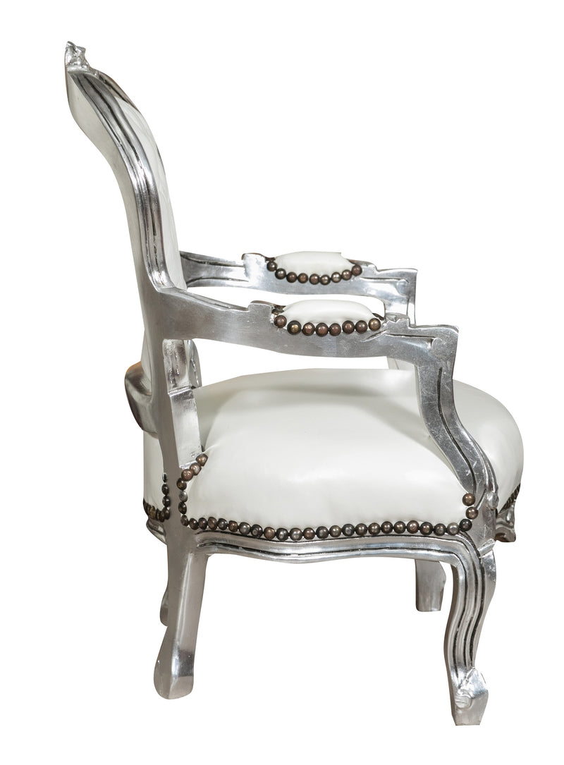 Biscottini POLTRONA STILE FRANCESE LUIGI XVI IN LEGNO MASSELLO DI FAGGIO XVI, faggio,