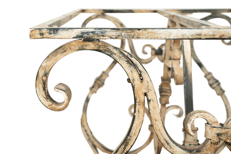 Biscottini Base tavolo in ferro finitura anticata Molto robusta resistente Offerta