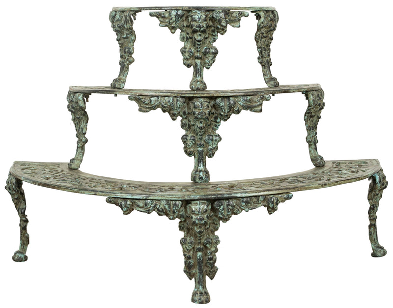 Biscottini Portavasi in ghisa finitura anticata Molto robusto, solido Offerta Speciale