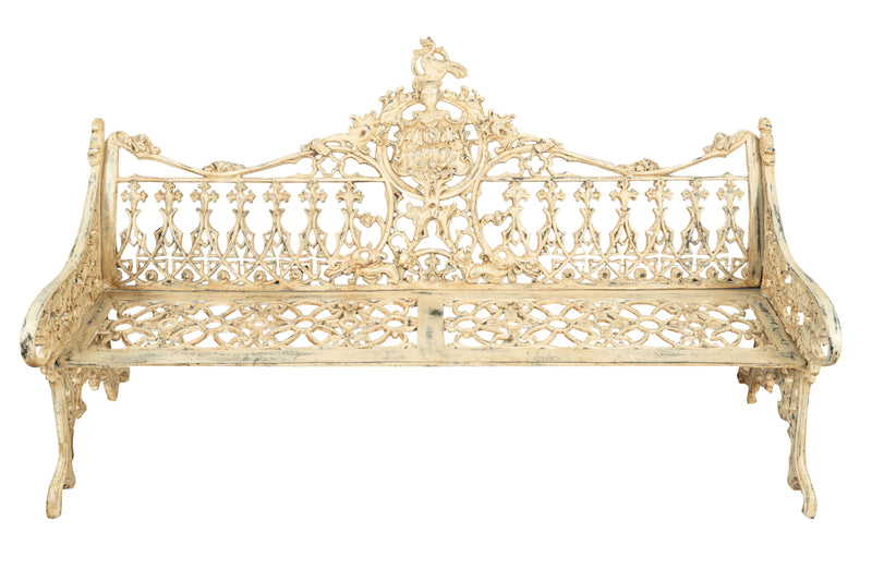 Biscottini Panchina Liberty in ghisa finitura anticata Molto Robusta, stabile Offerta