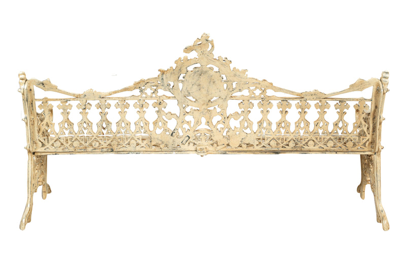 Biscottini Panchina Liberty in ghisa finitura anticata Molto Robusta, stabile Offerta