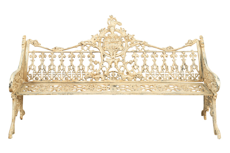 Biscottini Panchina Liberty in ghisa finitura anticata Molto Robusta, stabile Offerta