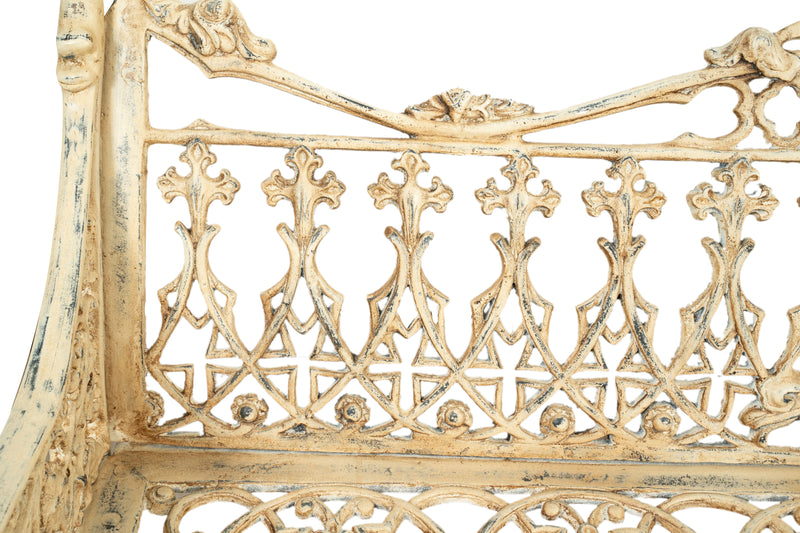 Biscottini Panchina Liberty in ghisa finitura anticata Molto Robusta, stabile Offerta