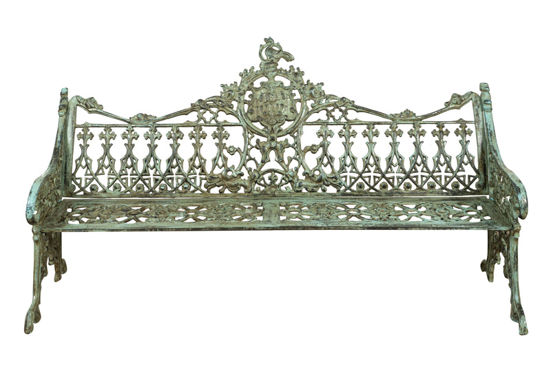 Biscottini Panchina Liberty in ghisa finitura anticata Molto Robusta, stabile Offerta