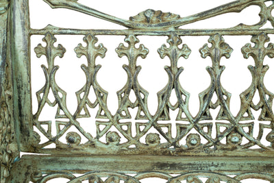 Biscottini Panchina Liberty in ghisa finitura anticata Molto Robusta, stabile Offerta