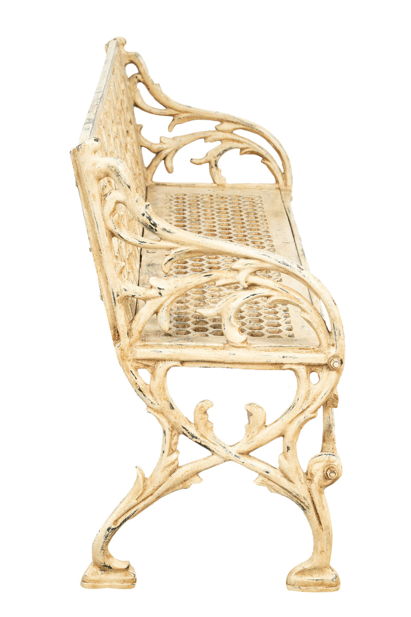 Biscottini Panchina Liberty in ghisa finitura anticata Molto Robusta, stabile Offerta