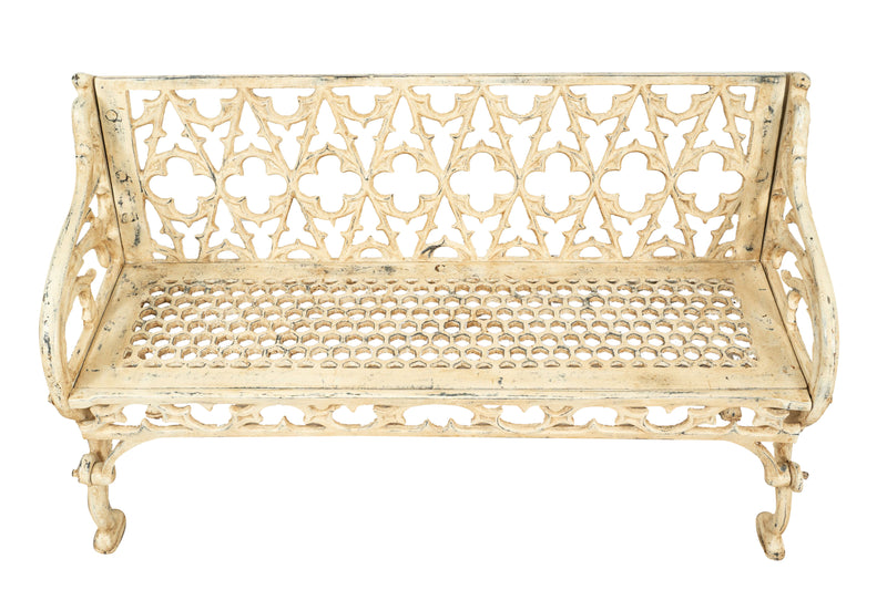 Biscottini Panchina Liberty in ghisa finitura anticata Molto Robusta, stabile Offerta