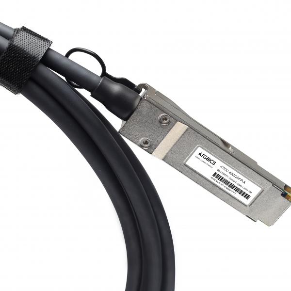 ATGBICS QSFP-H40G-CU50CM-C cavo InfiniBand e in fibra ottica 0,5 m QSFP+ DAC Nero (Cisco compatible Direct Attach Copper Cable 40GBase-CU QSFP+ [Passive Twinax, 0.5m])