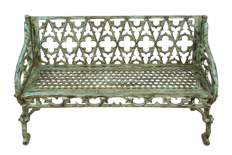 Biscottini Panchina Liberty in ghisa finitura anticata Molto Robusta, stabile Offerta