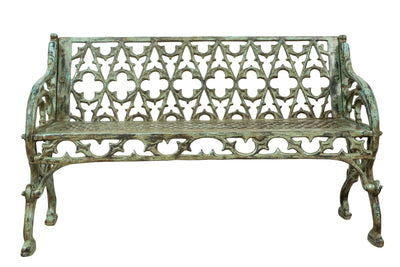 Biscottini Panchina Liberty in ghisa finitura anticata Molto Robusta, stabile Offerta