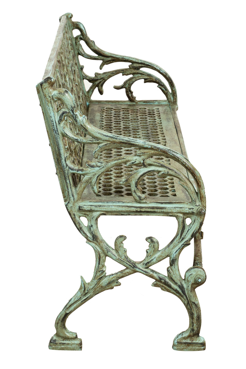 Biscottini Panchina Liberty in ghisa finitura anticata Molto Robusta, stabile Offerta