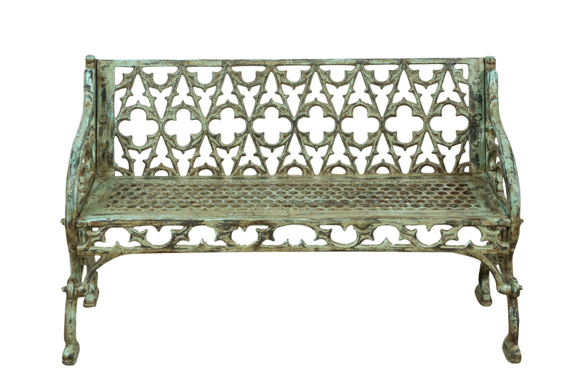 Biscottini Panchina Liberty in ghisa finitura anticata Molto Robusta, stabile Offerta