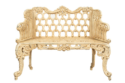 Biscottini Panchina Liberty in ghisa finitura anticata Molto Robusta, stabile Offerta