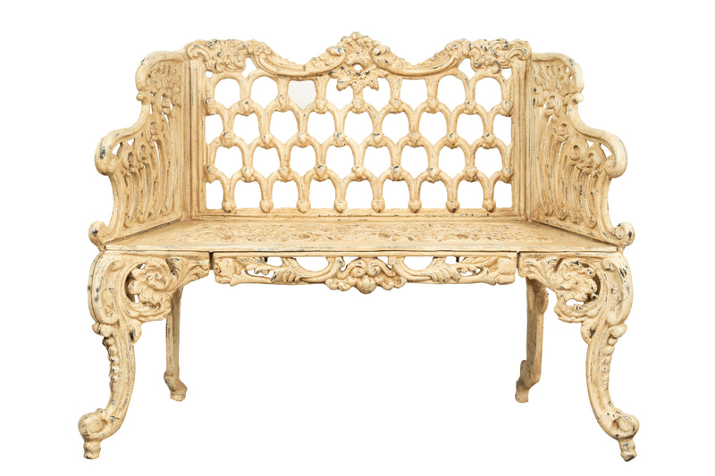 Biscottini Panchina Liberty in ghisa finitura anticata Molto Robusta, stabile Offerta