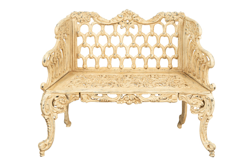 Biscottini Panchina Liberty in ghisa finitura anticata Molto Robusta, stabile Offerta