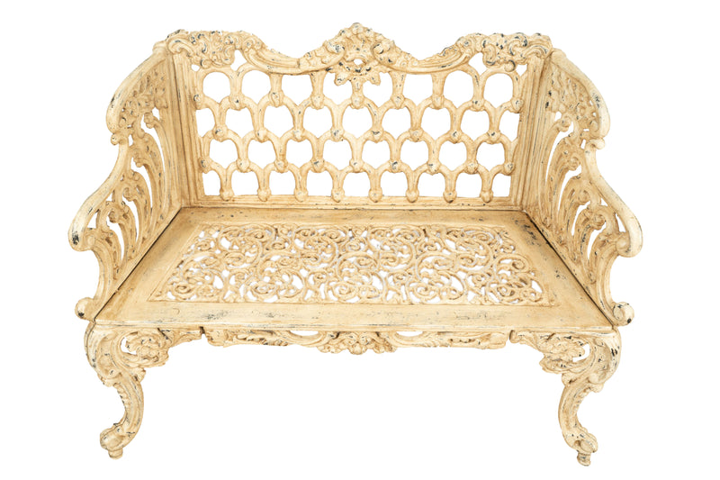 Biscottini Panchina Liberty in ghisa finitura anticata Molto Robusta, stabile Offerta