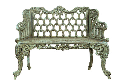 Biscottini Panchina Liberty in ghisa finitura anticata Molto Robusta, stabile Offerta