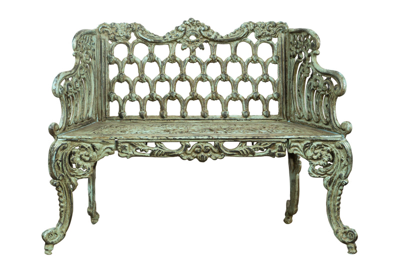 Biscottini Panchina Liberty in ghisa finitura anticata Molto Robusta, stabile Offerta