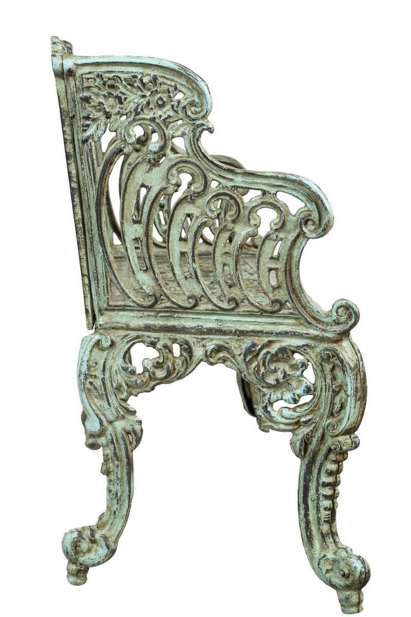 Biscottini Panchina Liberty in ghisa finitura anticata Molto Robusta, stabile Offerta