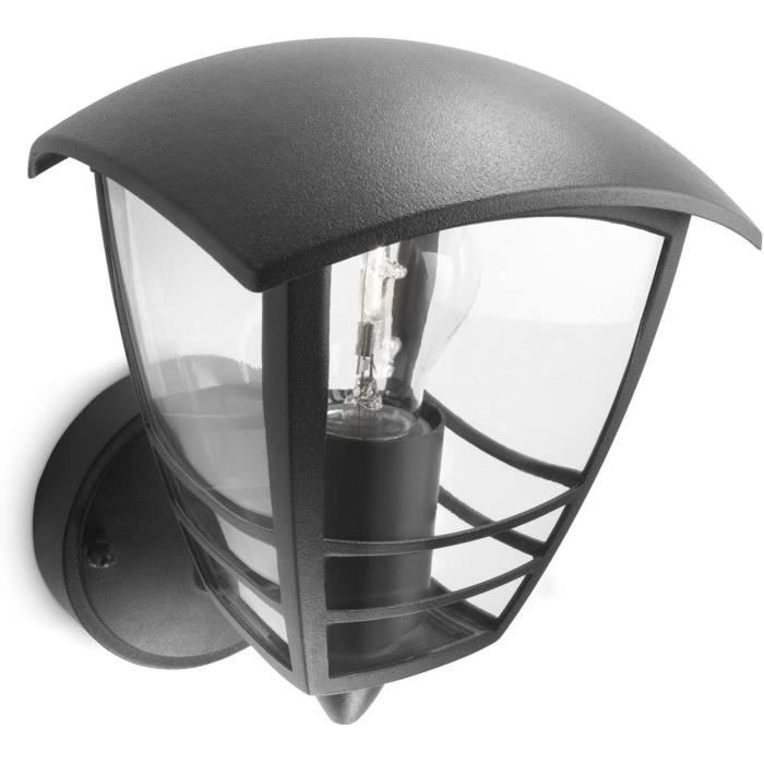 CREEK - Applique per esterno a parete H20cm Nero Philips