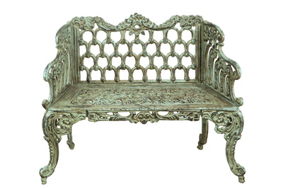 Biscottini Panchina Liberty in ghisa finitura anticata Molto Robusta, stabile Offerta