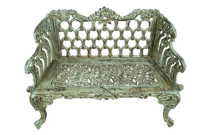 Biscottini Panchina Liberty in ghisa finitura anticata Molto Robusta, stabile Offerta