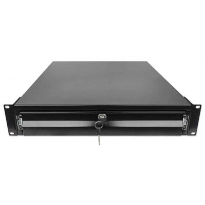 Intellinet 19quot; Cassetto portaoggetti, 2U, con serratura, profondità 466 mm, Nero - Cassetto portaoggetti rack - Nero, RAL 9005 - 2U - 48,3 cm (19")