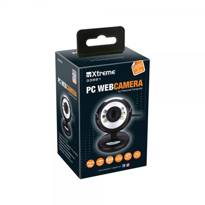 Webcam Hd 640x480 Con Microfonoe Luce Led Usb2.0 Nero Cod.33861