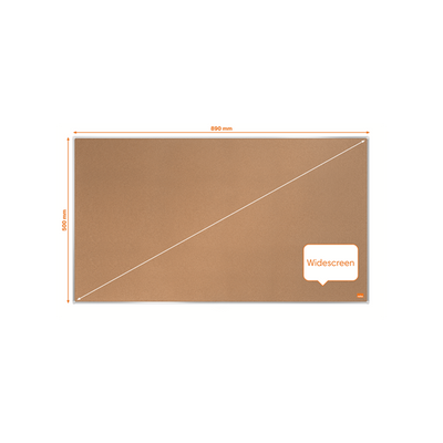 Nobo 1915415 bacheca per annunci Bacheca fissa Marrone Sughero (Nobo 1915415 Impression Pro 890x500mm Widescreen Cork Notice Board)