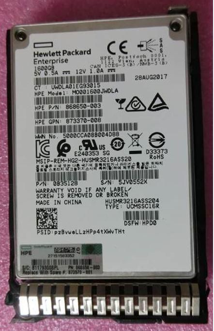 1.6TB SAS 12G SFF SC DS MU SSD