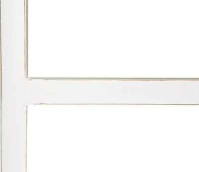 Biscottini Libreria in legno massello di tiglio finitura bianca anticata L82xPR36xH201 cm. Made in Italy