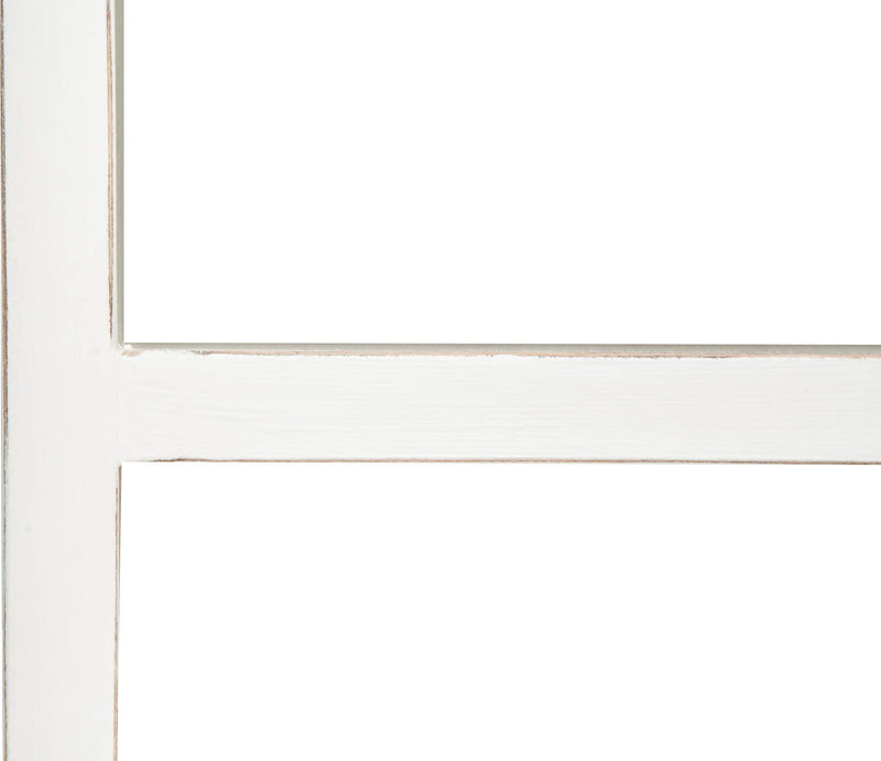 Biscottini Libreria in legno massello di tiglio finitura bianca anticata L82xPR36xH201 cm. Made in Italy