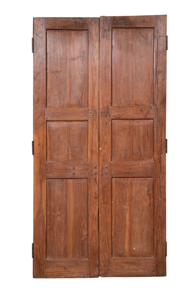 Biscottini Porta in legno massello e ferro da interno o da esterno vecchia e antica medievale