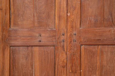 Biscottini Porta in legno massello e ferro da interno o da esterno vecchia e antica medievale