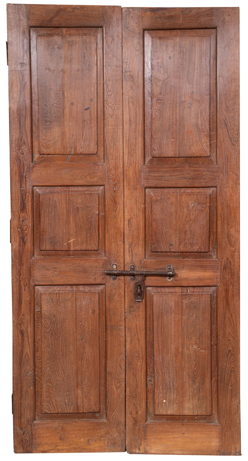 Biscottini Porta in legno massello e ferro da interno o da esterno vecchia e antica medievale