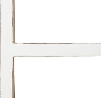 Biscottini Libreria in legno massello di tiglio finitura bianca anticata L121xPR36xH200 cm. Made in Italy