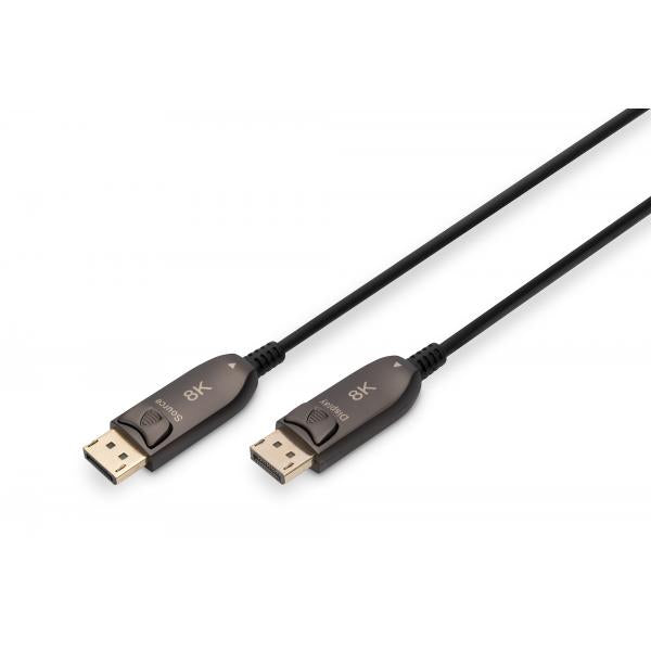 Digitus Cavo in fibra ottica ibrido DisplayPort AOC, UHD 8K, 10 m (DIGITUS DisplayPort AOC Hybrid Glasfas)
