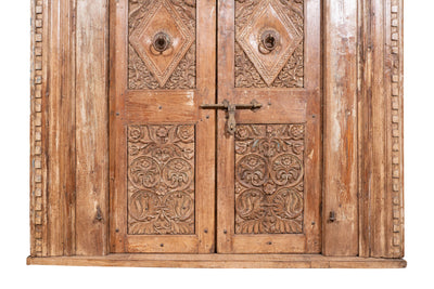 Biscottini Porta in legno massello e ferro da interno o da esterno vecchia e antica medievale con telaio scorrevole